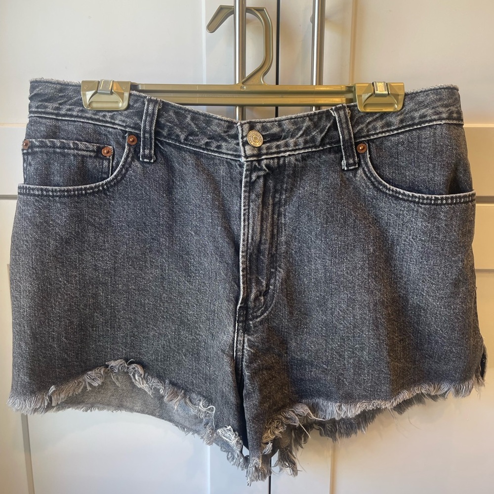 Black High Rise Abercrombie & Fitch Denim Shorts